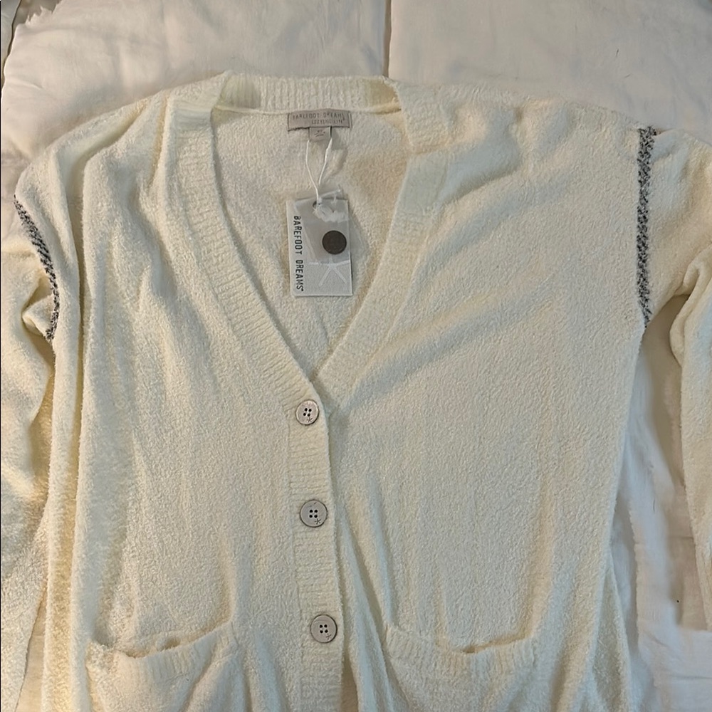 Barefoot dreams cardigan pearl cozy chic lite